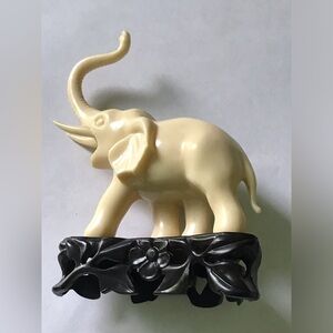 Vintage Decorative Elephant On Stand